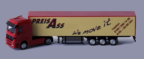 PreisAss-Sattelzug als Symbol für gewerbliche Fahrdienstleistungen
